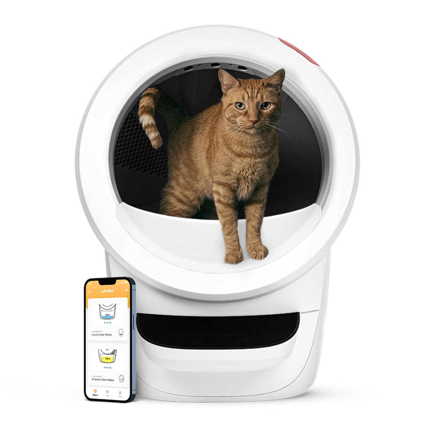 Robot 4 Supply Bundle by Whisker, Black - Automatic, Self-Cleaning Cat Litter Box, Includes Litter-Robot 4, 3 OdorTrap Refills, 10 Liners, 30 Cleaner Wipes, & 2 Carbon Filters