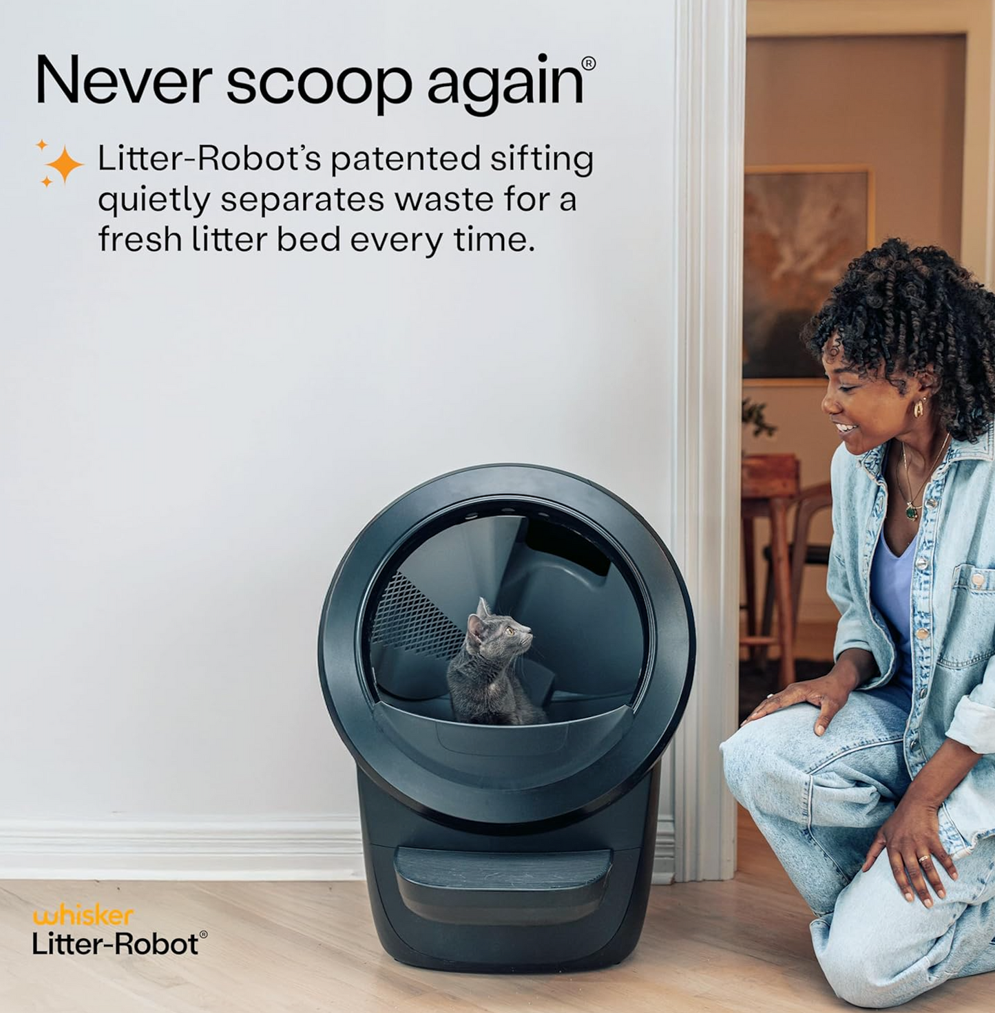 Robot 4 Supply Bundle by Whisker, Black - Automatic, Self-Cleaning Cat Litter Box, Includes Litter-Robot 4, 3 OdorTrap Refills, 10 Liners, 30 Cleaner Wipes, & 2 Carbon Filters